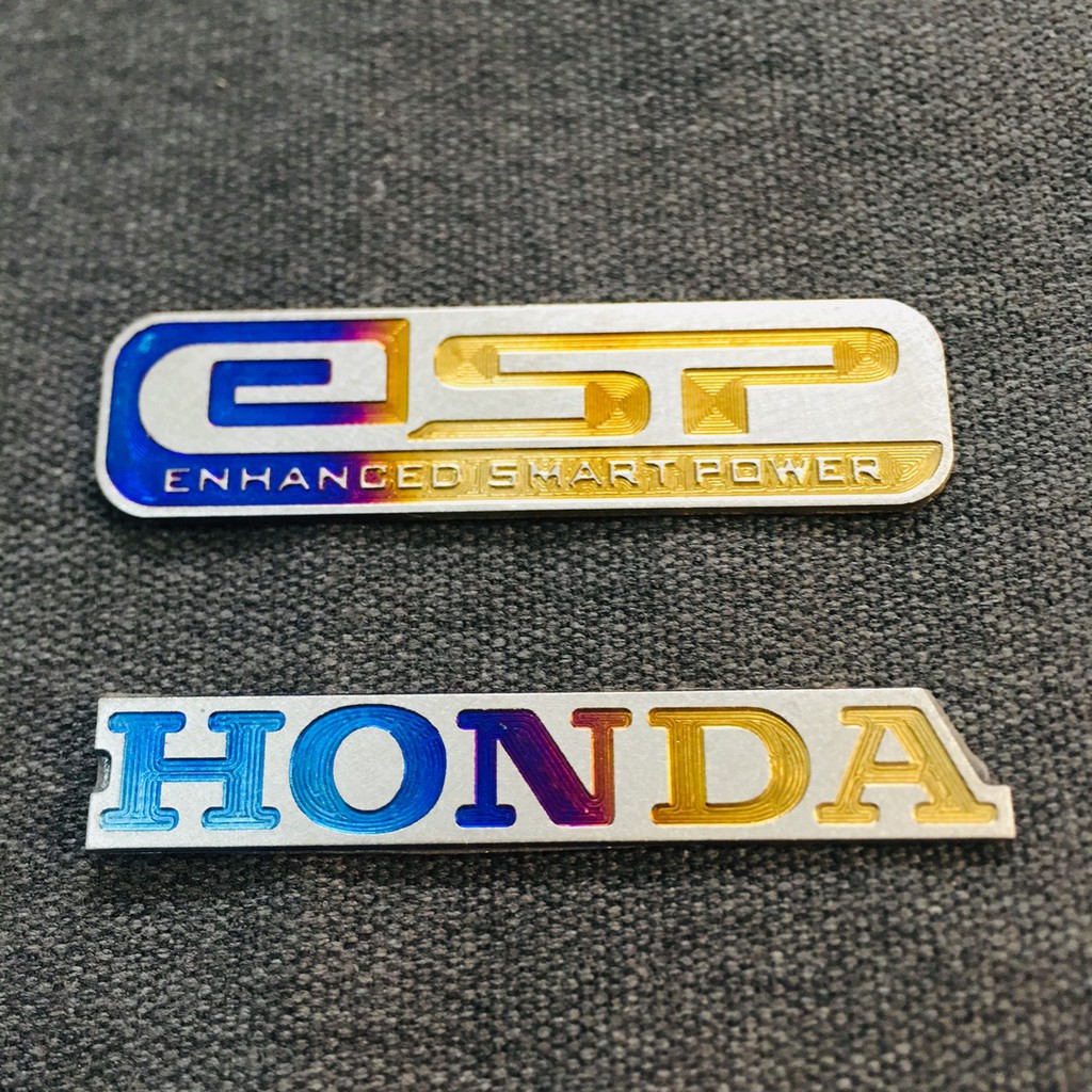 COMBO tem TITAN LOGO chữ GSP và tem TITAN LOGO chữ HONDA dán các dòng xe tay ga HONDA