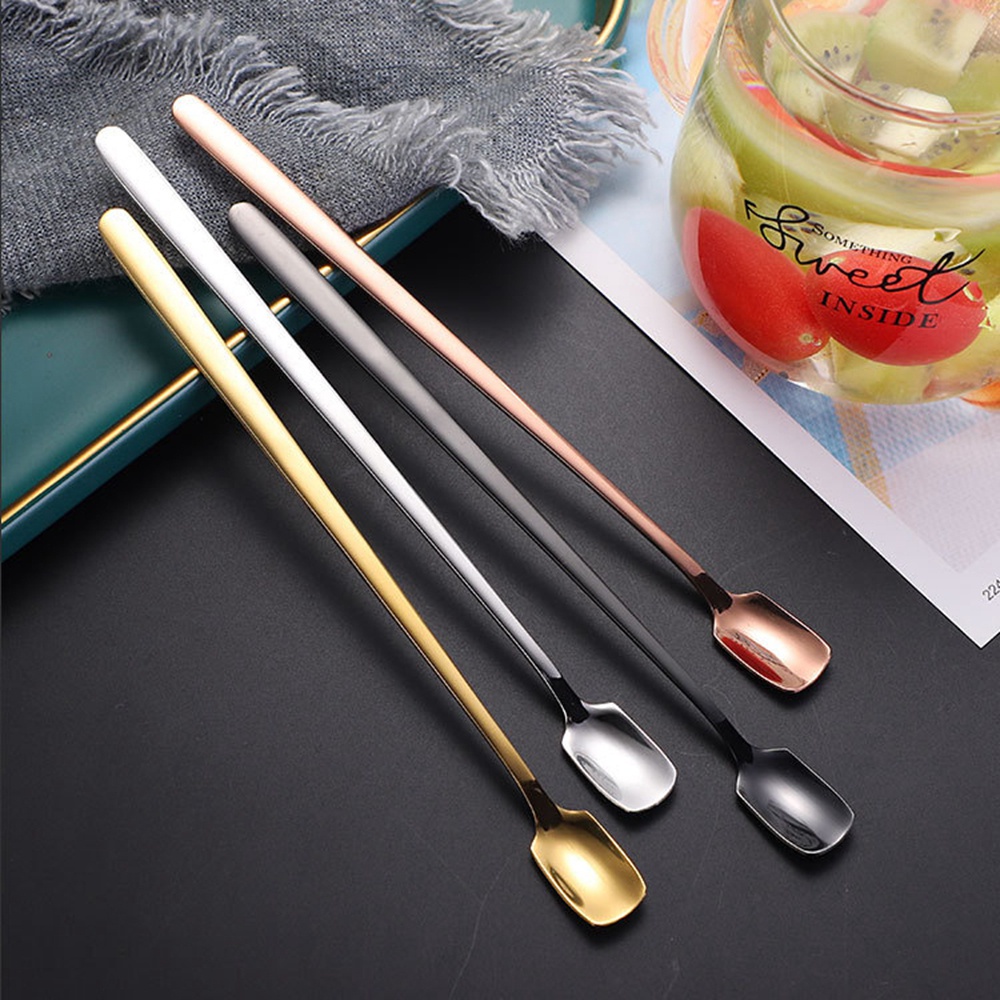 Muỗng Cà Phê Cán Dài Bằng Thép Không Gỉ 304