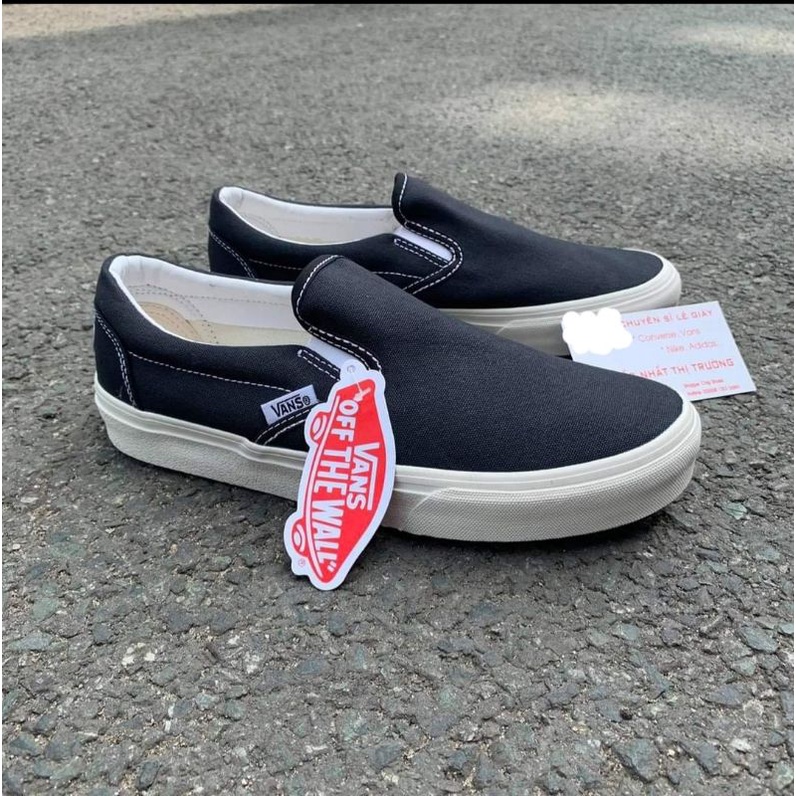 Giày Vans Lười Classic đen full size, box nam nữ