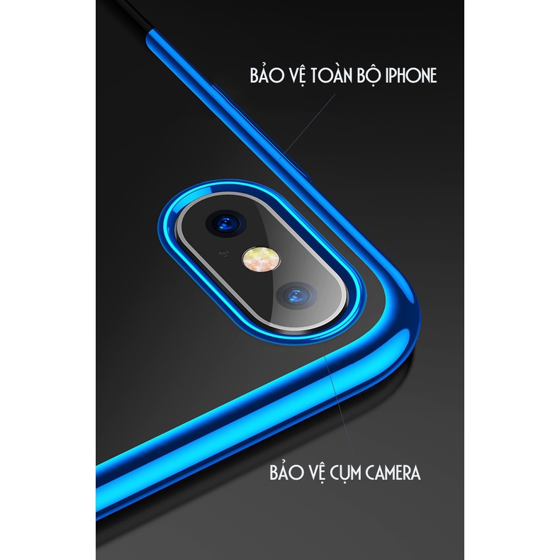 Ốp lưng dành cho iPhone X/XS/XS.MAX/11/12/...siêu mỏng, viền màu, ôm khít máy, giữ vẻ đẹp nguyên bản của máy
