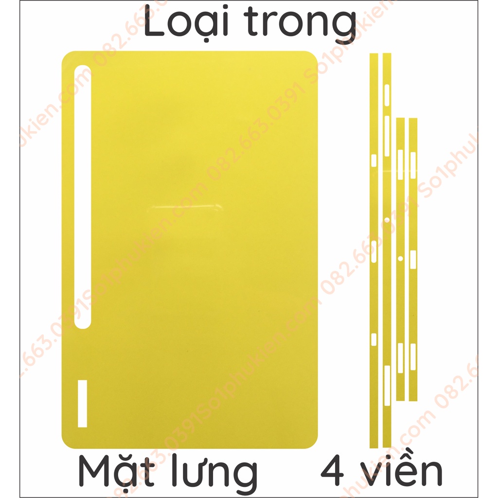 Dán PPF Samsung tab s7+ (plus) (SM T970 T976B) màn hình, mặt lưng, body bo viền bảo vệ và màn hình nano