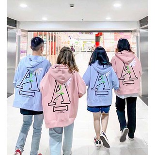 Áo khoác Thun Nỉ Ngoại In Chữ A, Nón 2 Lớp From Unisex - Shop3nunisex