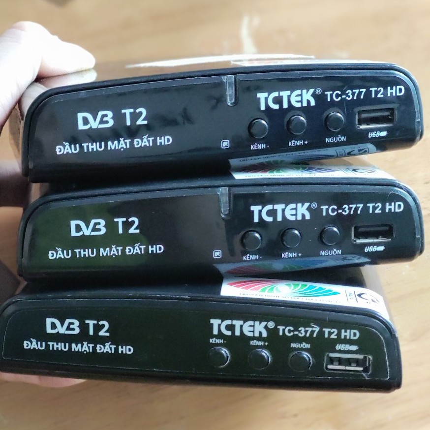 ĐẦU THU DVB-T2 TCTEK (KÈM PHỤ KIỆN) Bảo hành 12 tháng/ Đầu thu/ăng ten dvb/dây cáp kết nối đầu mặt đất