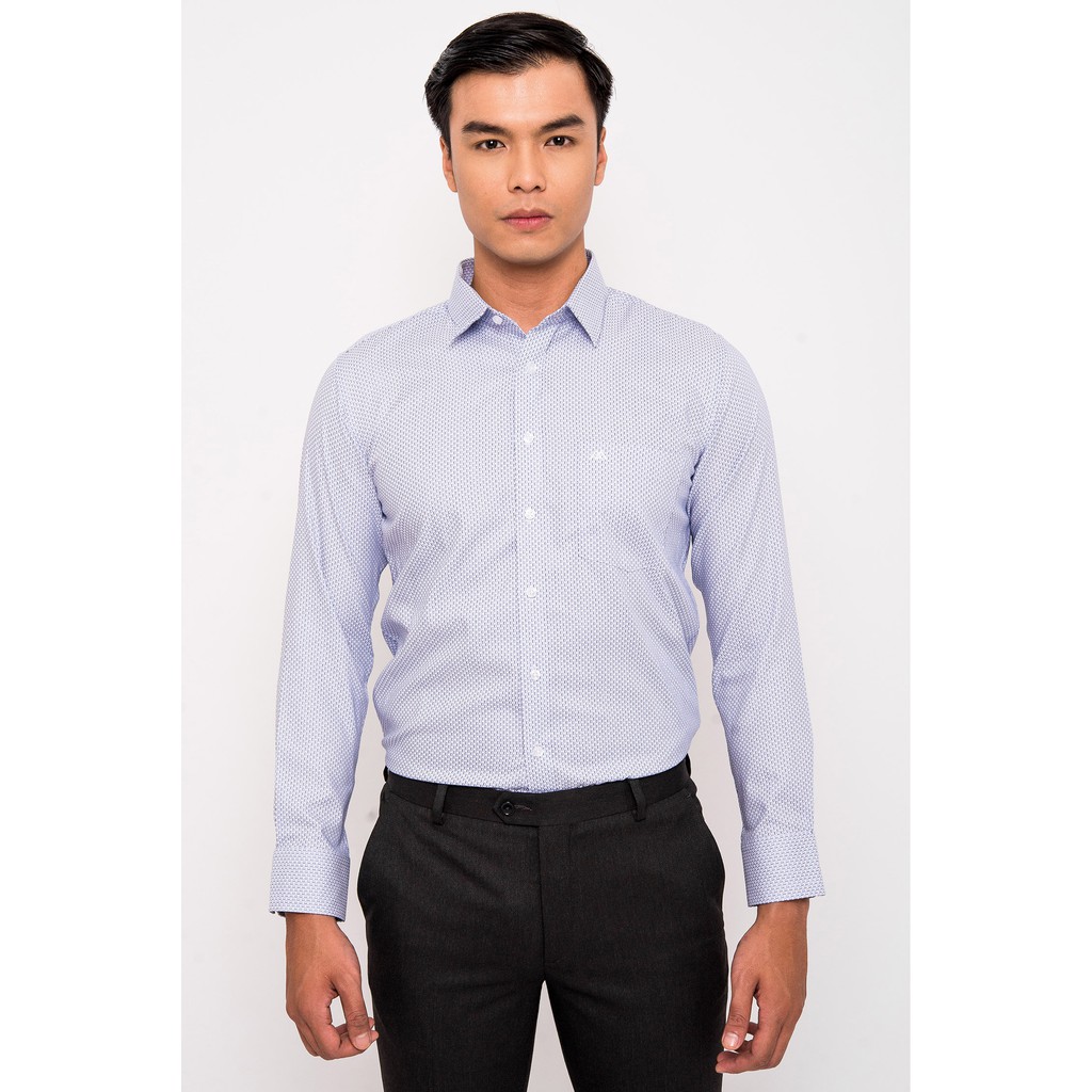 Sơ Mi mattana Trắng Họa Tiết SLim Fit Dài Tay MAM25180011707963