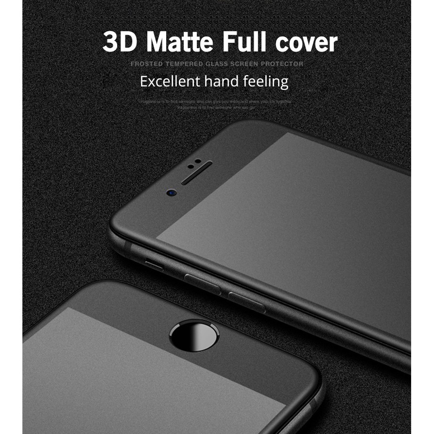 Kính cường lực mờ 9H che toàn phần cho IPhone X 7 8 6 6s Plus XS MAX XR X 11 Pro max