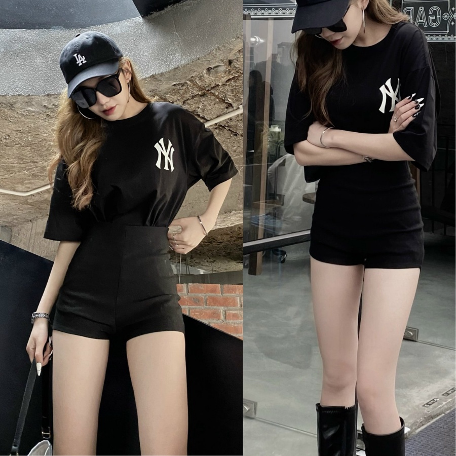 Áo Thun NY Tay Lỡ Oversize, Phông Form Rộng, Nam Nữ Unisex, Chất Liệu 100% Cotton Cao Cấp Mềm Mịn Thoáng Mát