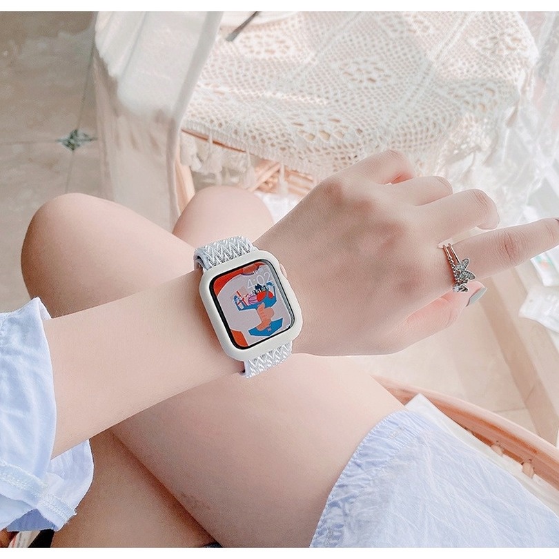 Dây Nylon Cho Đồng Hồ Thông Minh Apple Watch Series 7 6 SE 5 4 3 2 1 iWatch 45mm 44mm 42mm 41mm 40mm 38mm