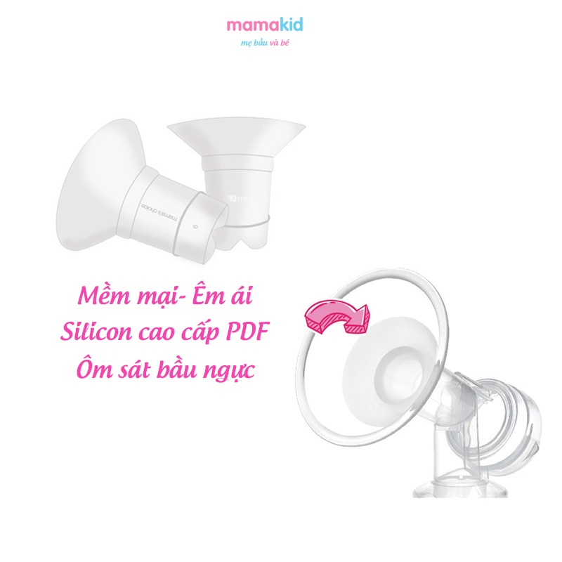 Trợ Phễu Silicon Mamachoice NewFit, Đệm Giảm Size Trong Suốt Hút Sữa Êm Ái Hiệu Quả Hơn