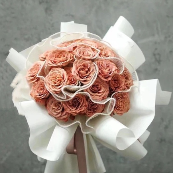 [Spot] Lưới Bọc Hoa Ngọc Trai Gợn Sóng 30cm*5 yards Trang Trí