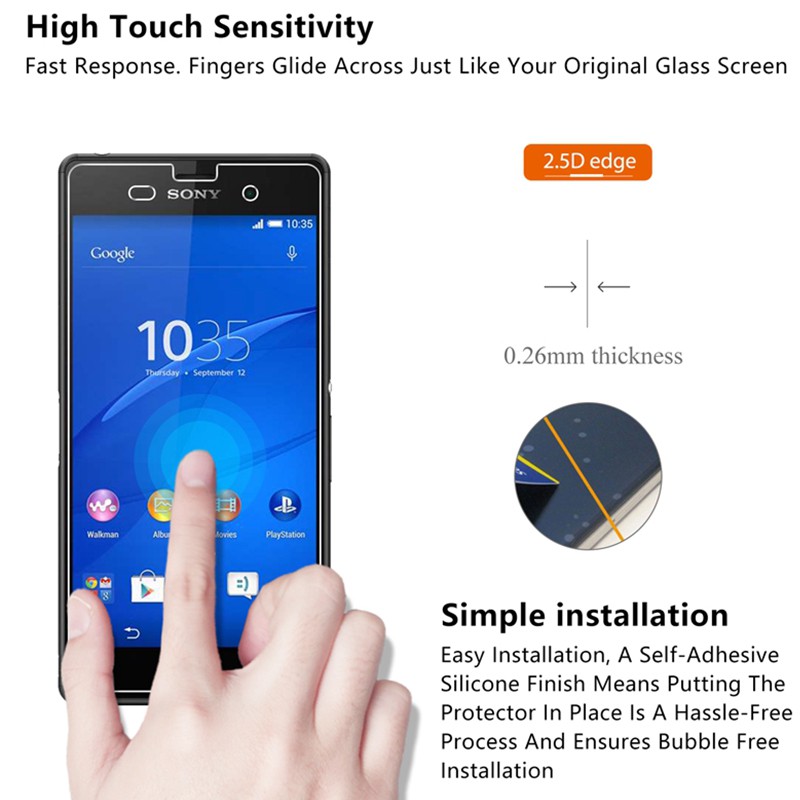 Kính Cường Lực Cho Sony Xperia Z1 Z2 Z3 Z3Plus Z4 Z5 Z5Premium