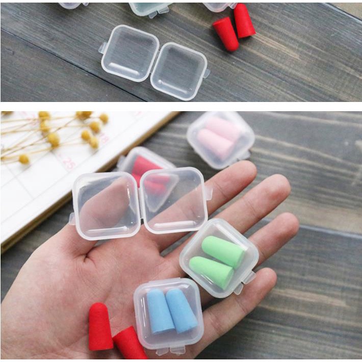 1 Hộp Nhựa Mini Hình Vuông Trong Suốt Đựng Trang Sức Đa Năng