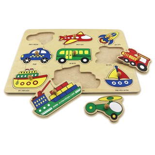 Đồ chơi gỗ Winwintoys - Bộ học 3 phương tiện giao thông - 66302