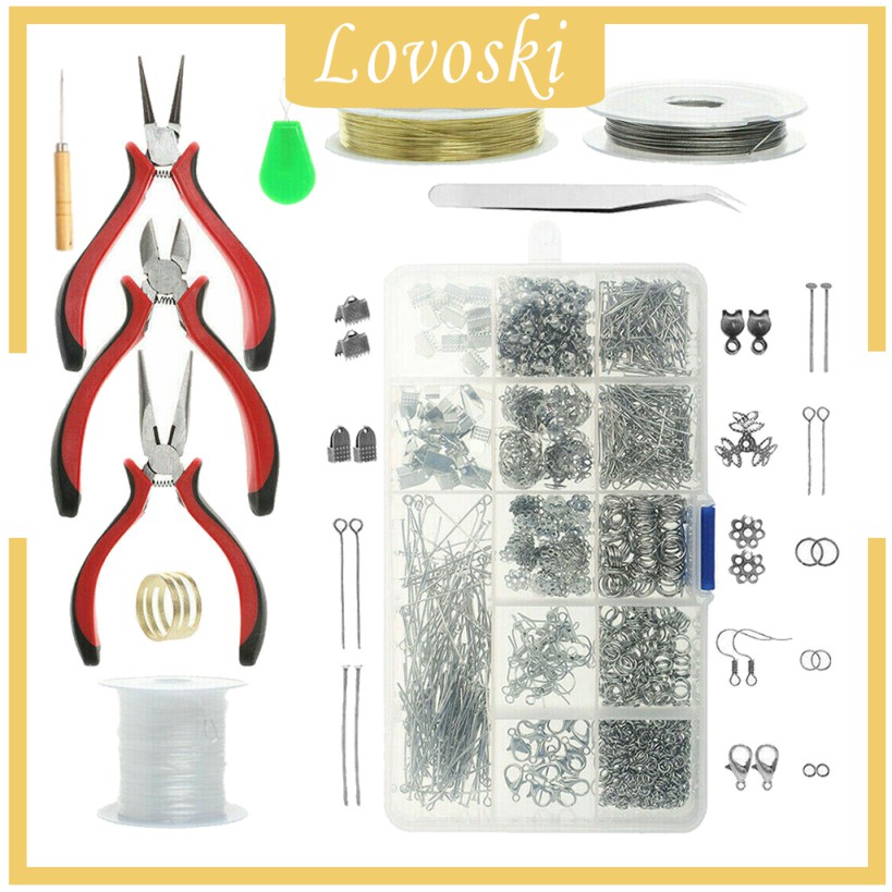 [LOVOSKI] Jewelry Making Starter Kit Set Earrings DIY Bracelet Necklace Findings Making