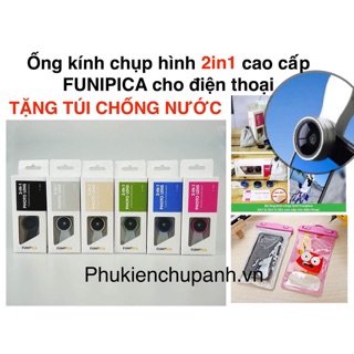 [F-515] Ống kính chụp hình 2in1 funipica 0.36x chính hãng cho điện thoại