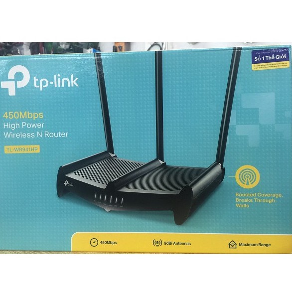 Bộ phát wifi chuẩn N 450Mbps công suất cao- xuyên tường TP-LINK 941HP (Đen)