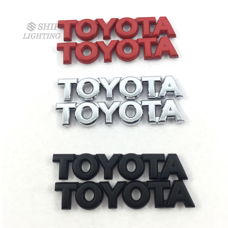 Bộ 2 Logo dán xe hơi Toyota bằng kim loại