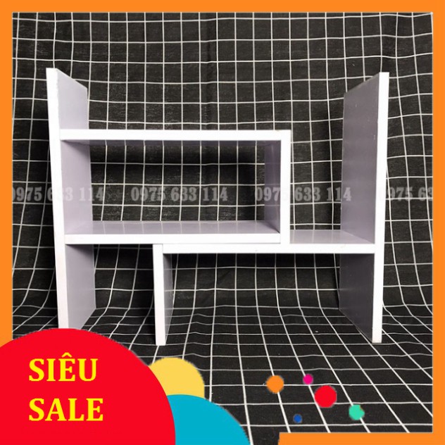Kệ sách để bàn ❤️FREESHIP❤️ Giá sách gỗ 3 tầng lắp ghép siêu xinh để bàn làm việc, bàn học