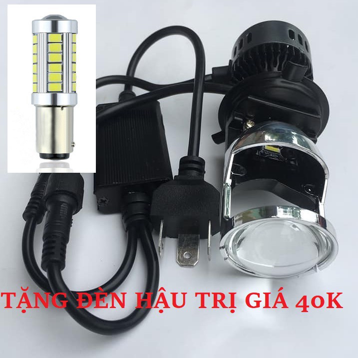 Đèn led bi cầu mini chân h4 M01B giá rẻ, tặng bóng hậu 40k