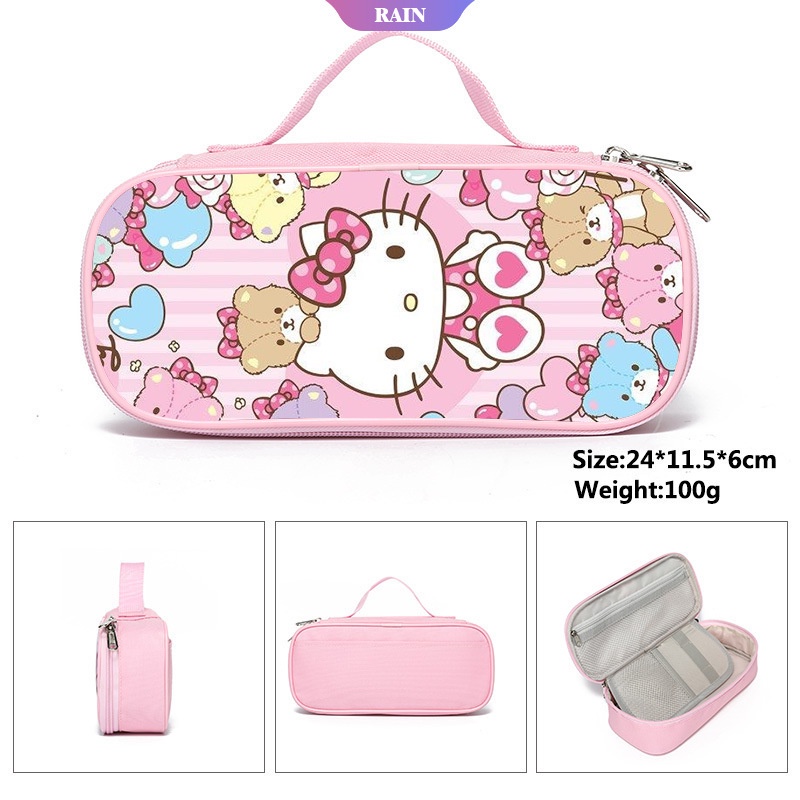 Túi Đựng Bút Sức Chứa Lớn Họa Tiết Hello Kitty Dễ Thương Dành Cho Nữ