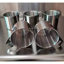 COMBO 5 LY Ca inox có quai uống nước , ly làm đá bằng inox cao cấp
