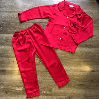 Bộ Lụa Pijama lụa xinh yêu cho bé gái