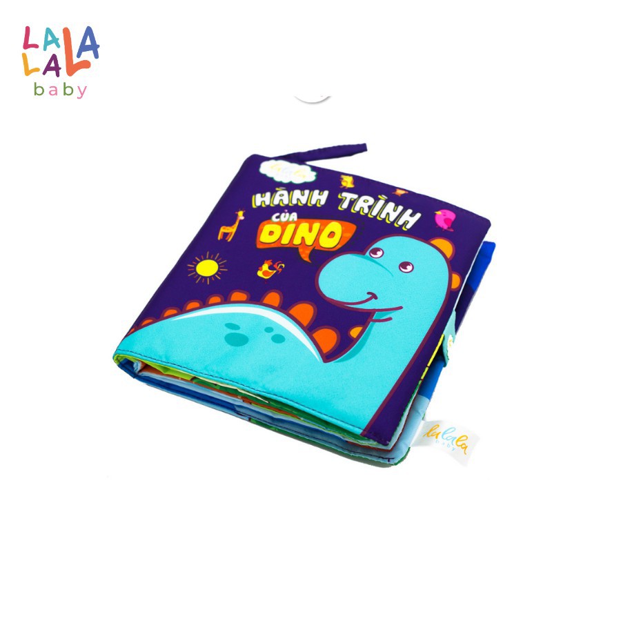 [ Mua ngay nhận ưu đãi của TINI ] . Sách vải Lalala baby đa tương tác Hành trình của Dino, kích thước 18x18cm, 12 trang
