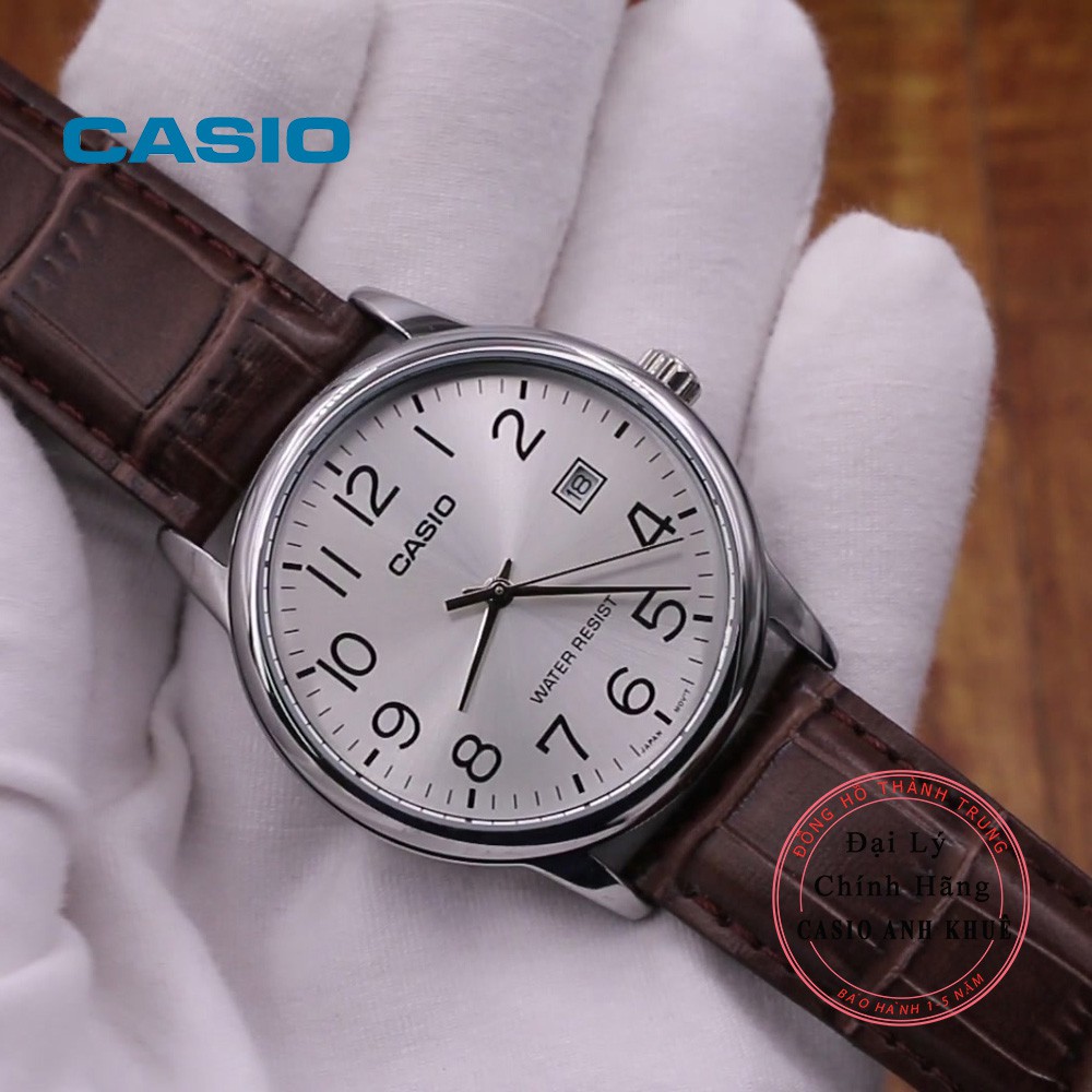 [Mã FARSBR243 giảm 15% đơn 249K] Đồng hồ nam Casio MTP-V002L-7B2UDF dây da