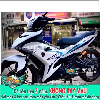 Tem rời exciter 150 bản kỉ niệm xe trắng -1
