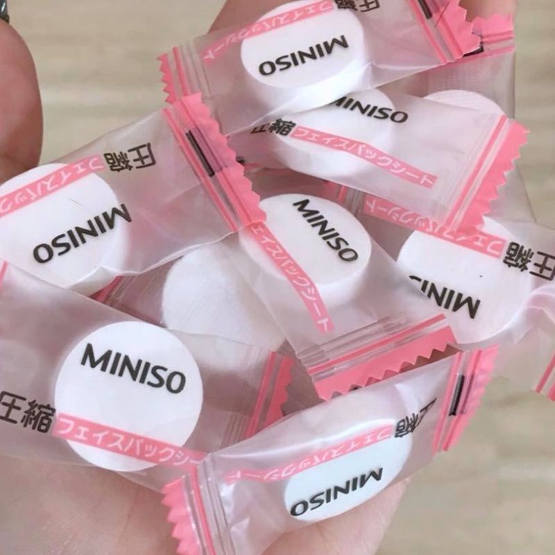 [Lẻ 1 Viên] Mặt Nạ Giấy Nén Miniso Nhật Bản Cấp Ẩm Thải Độc - TIỆN DỤNG