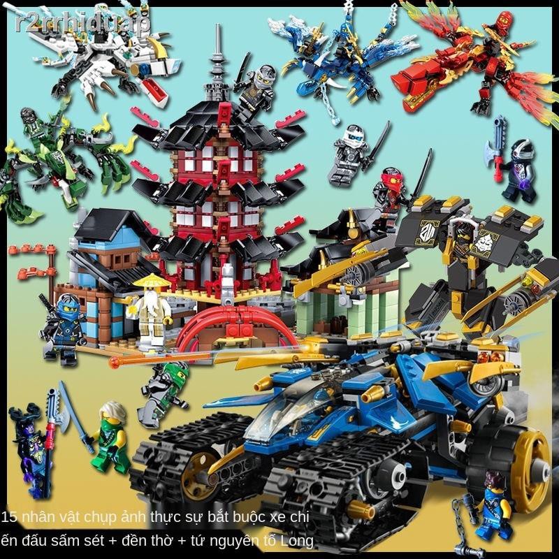 Tương thích với các khối Lego, Bộ xếp hình Ninja City Shenlong Cậu bé Cỗ xe Quà tặng đồ chơi trẻ em