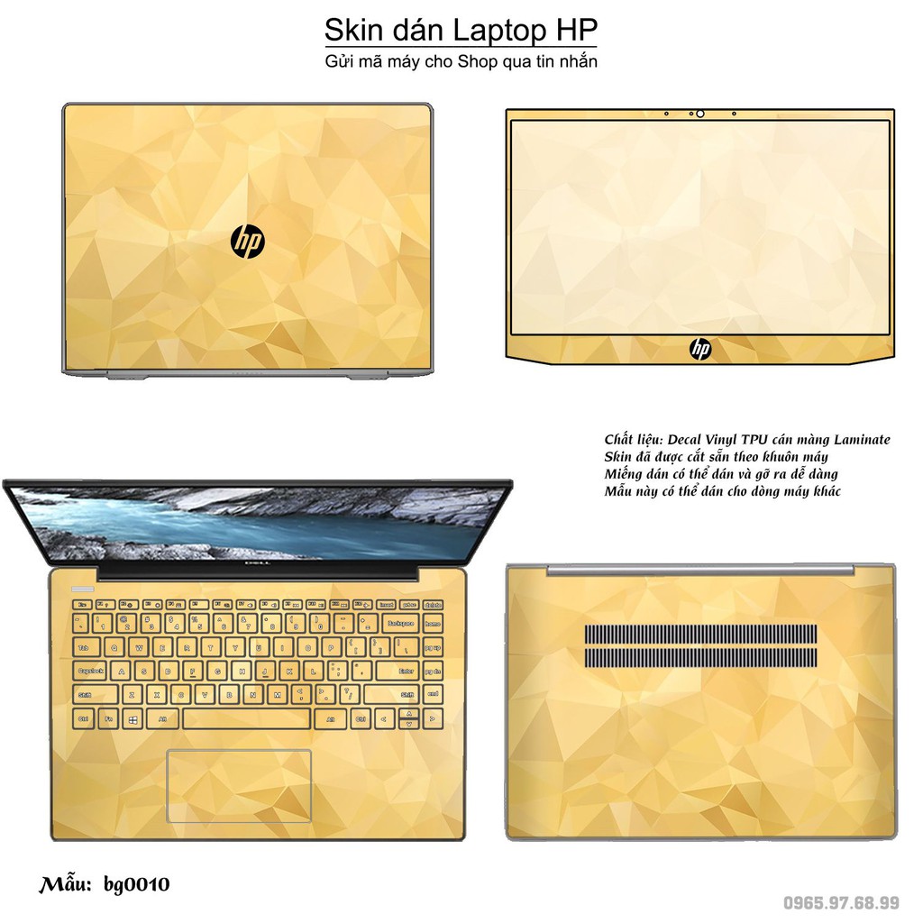 Skin dán Laptop HP in hình Vân kim cương (inbox mã máy cho Shop)