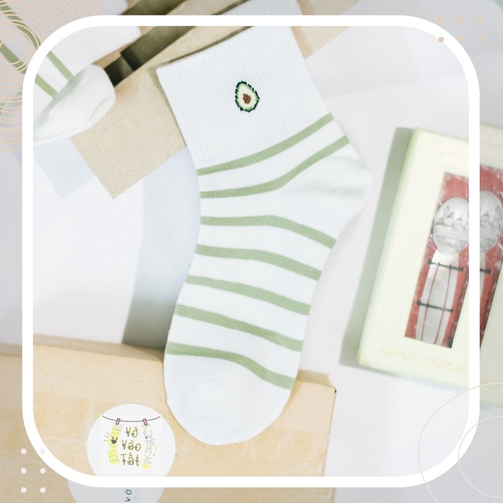 TẤT VỚ NỮ CỔ CAO BƠ XANH DỄ THƯƠNG