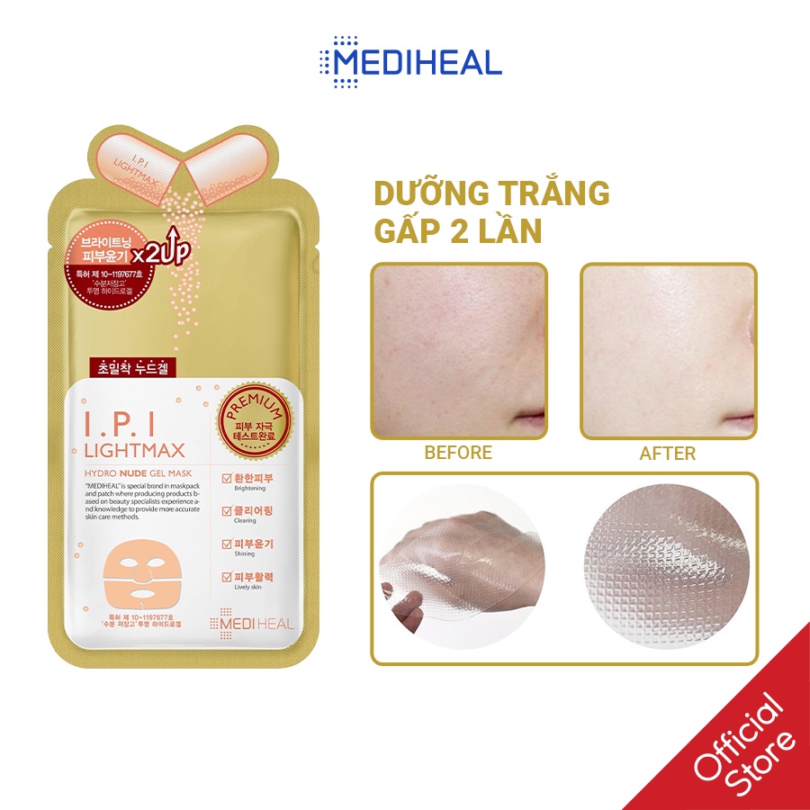 [Nhập mã COSMH22 giảm 8%] Mặt Nạ Gel Cao Cấp Làm Trắng Da Mediheal I.P.I Lightmax Nude Gel Mask 30g