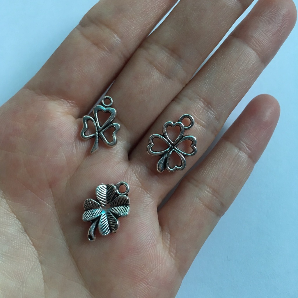 🍀1 Charm cỏ 3 lá 4 lá may mắn MAY MẮN & BÌNH AN🍀