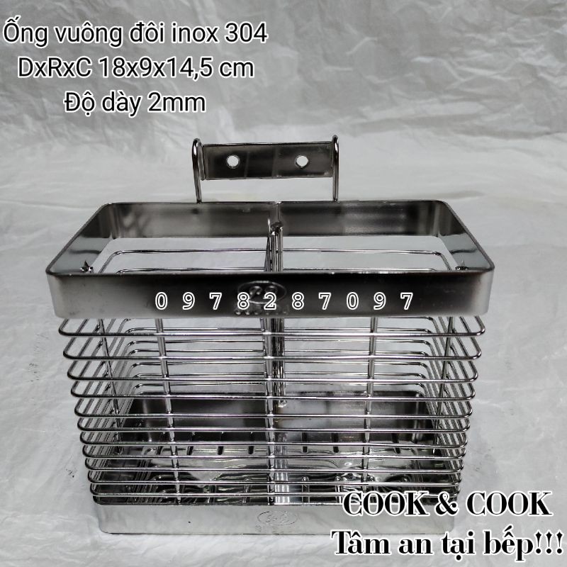 Ống đũa inox SUS 304 cao cấp đủ loại 1 vuông, đôi vuông, đôi tròn...Vietcook