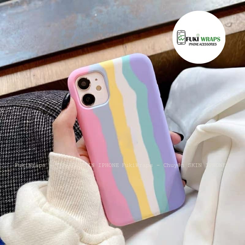 Ốp lưng Chống Bẩn cầu vồng Full Viền Dành Cho 6plus 7plus 8plus x xs xsmax 11 11pro 11promax XR FukiShop