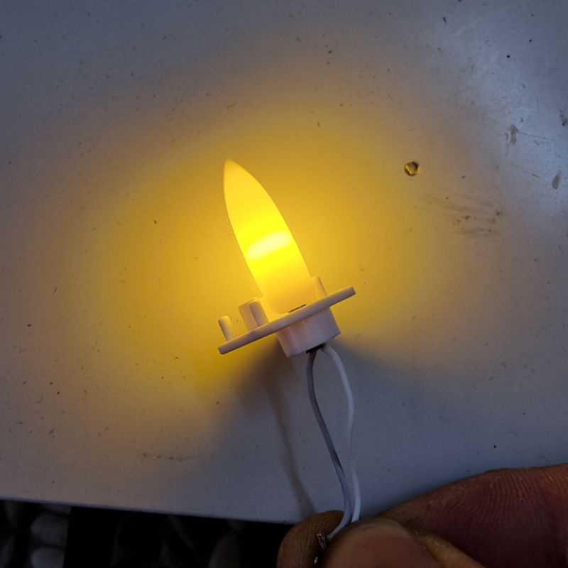 đèn led vàng hình ngọn nến (3v-3.5v)