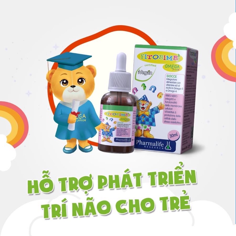 [Chính hãng] Fitobimbi OMEGA Junior Phát triển não bộ cho bé, tốt cho mắt - lọ 30ml