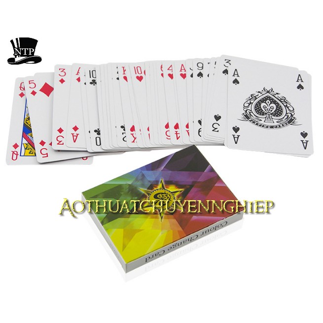 [FREE SHIP] Ảo thuật bài 4 màu - 4 Colors Deck - MANIPULATION 4 COLOR DIAMOND FANNING DECK