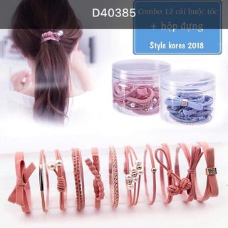 #Hộp chun cột tóc người lớn 12 món ( SHOPTRANGMON)
