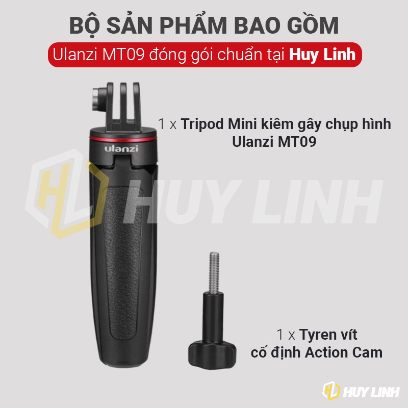 Chân tripod 3 chân để bàn Ulanzi MT-09 - Extend Gopro Vlog Hero 9 8 7 6 5, Osmo Action Camera quay chụp cầm tay