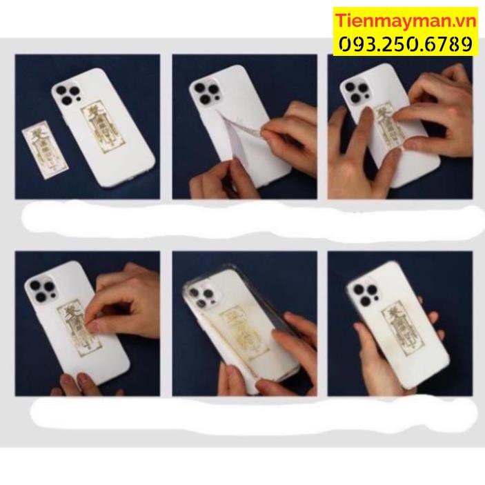 {HÀNG CÓ SẴN} BỘ 4 MIẾNG DÁN ĐIỆN THOẠI LINH PHÙ MAY MẮN TÀI LỘC