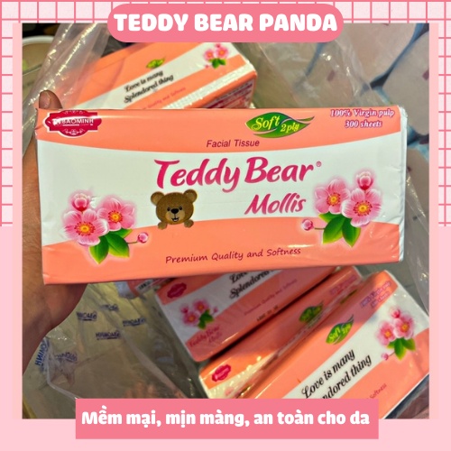 Giấy Rút TEDDYBEAR Mollis trắng mềm mịn 3 Lớp - Happy Bear