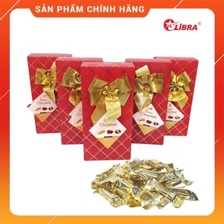 Libra Kẹo Socola Tết Hộp 135g-Kẹo Chocolate Valentine-Hộp Socola Valentine-Dark Chocolate - Socola Đen - Bánh Kẹo Tết