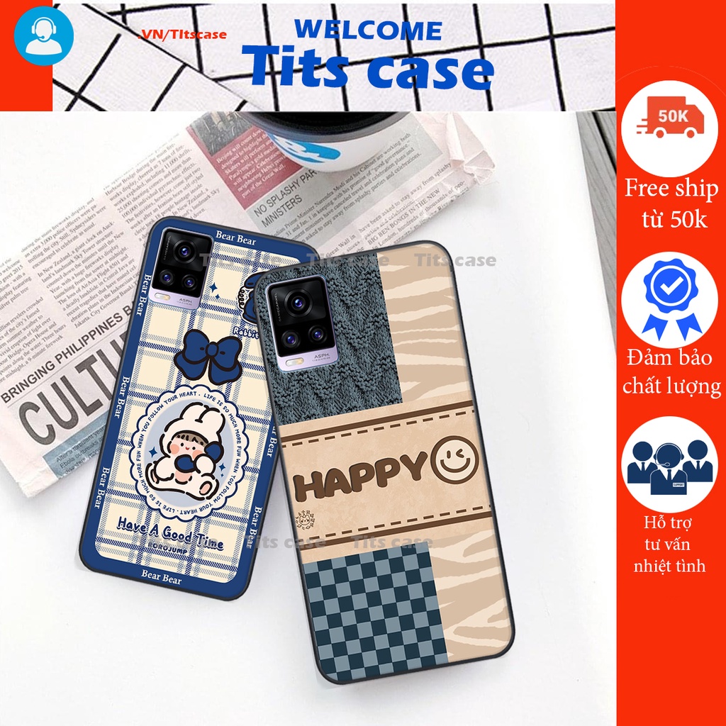 Ốp lưng Vivo V20 in hình bò sữa, gấu be@r, cute cực  ĐỈNH -  cực CHẤT-  cực COOL