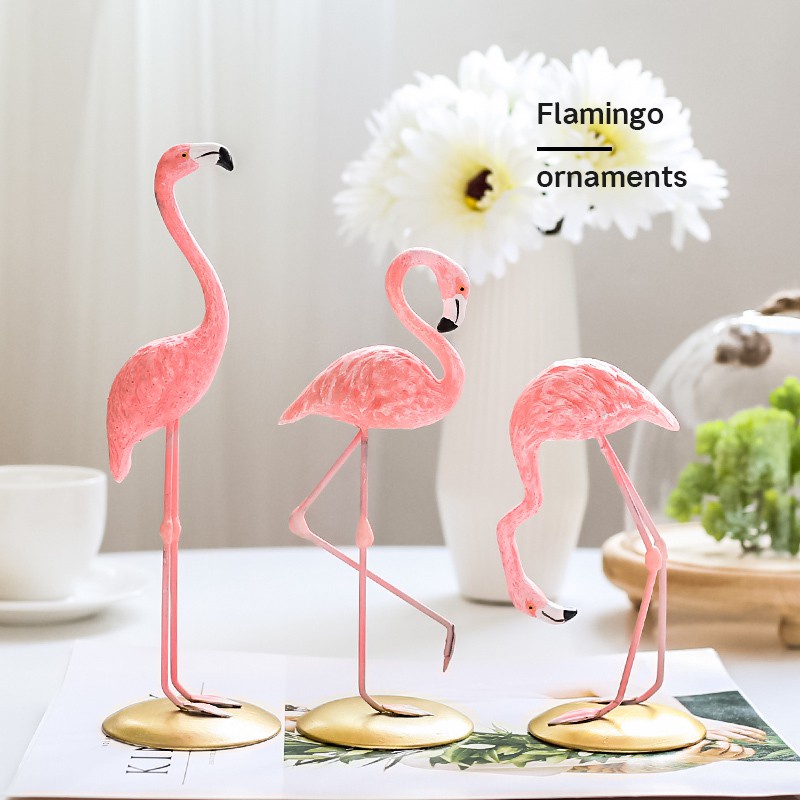Chim Hồng Hạc Bằng Nhựa Resin Dễ Thương Trang Trí Nhà Cửa / Văn Phòng / Phòng Khách / Ngủ