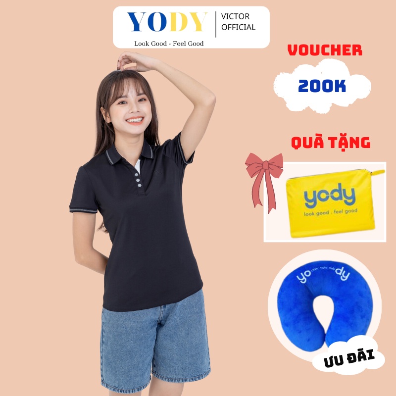 Aó Polo Nữ YODY Coolmax Lacoste Có Cổ Chống Tia UV, Kháng Khuẩn APN3516