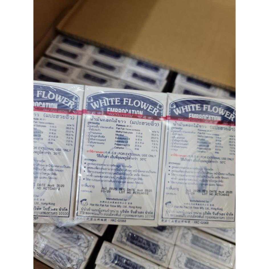Dầu Gió Trắng Bạch Hoa HongKong 5ml , 20ml Hoe Hin White Flower - HONGKONG
