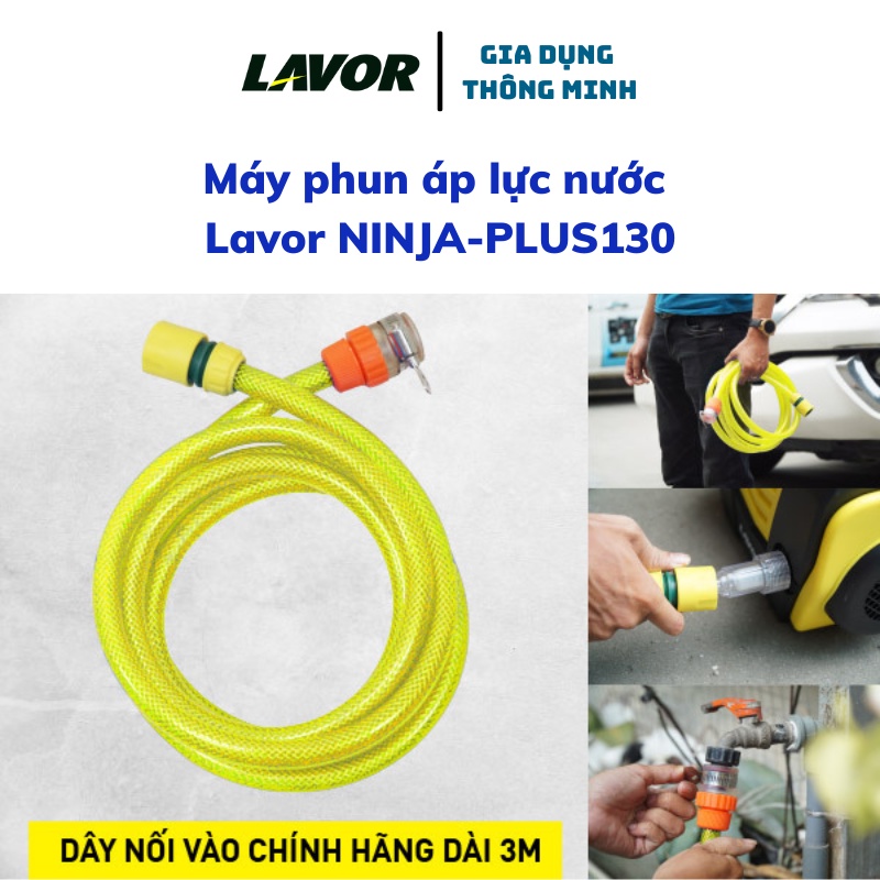 Máy phun rửa áp lực cao Lavor Ninja plus 130 mô tơ chổi than - áp suất tối đa 130 bar đánh bay mọi vết bẩn