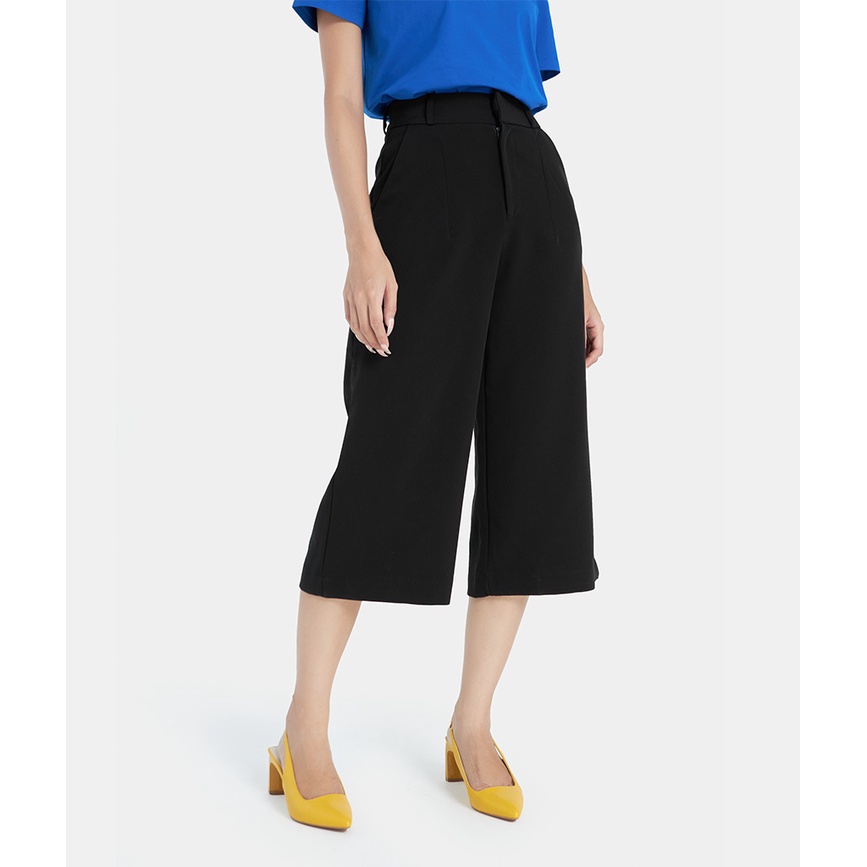 Quần Lửng Nữ Thời Trang HNOSS Form Rộng Ống Thẳng HNQLU001